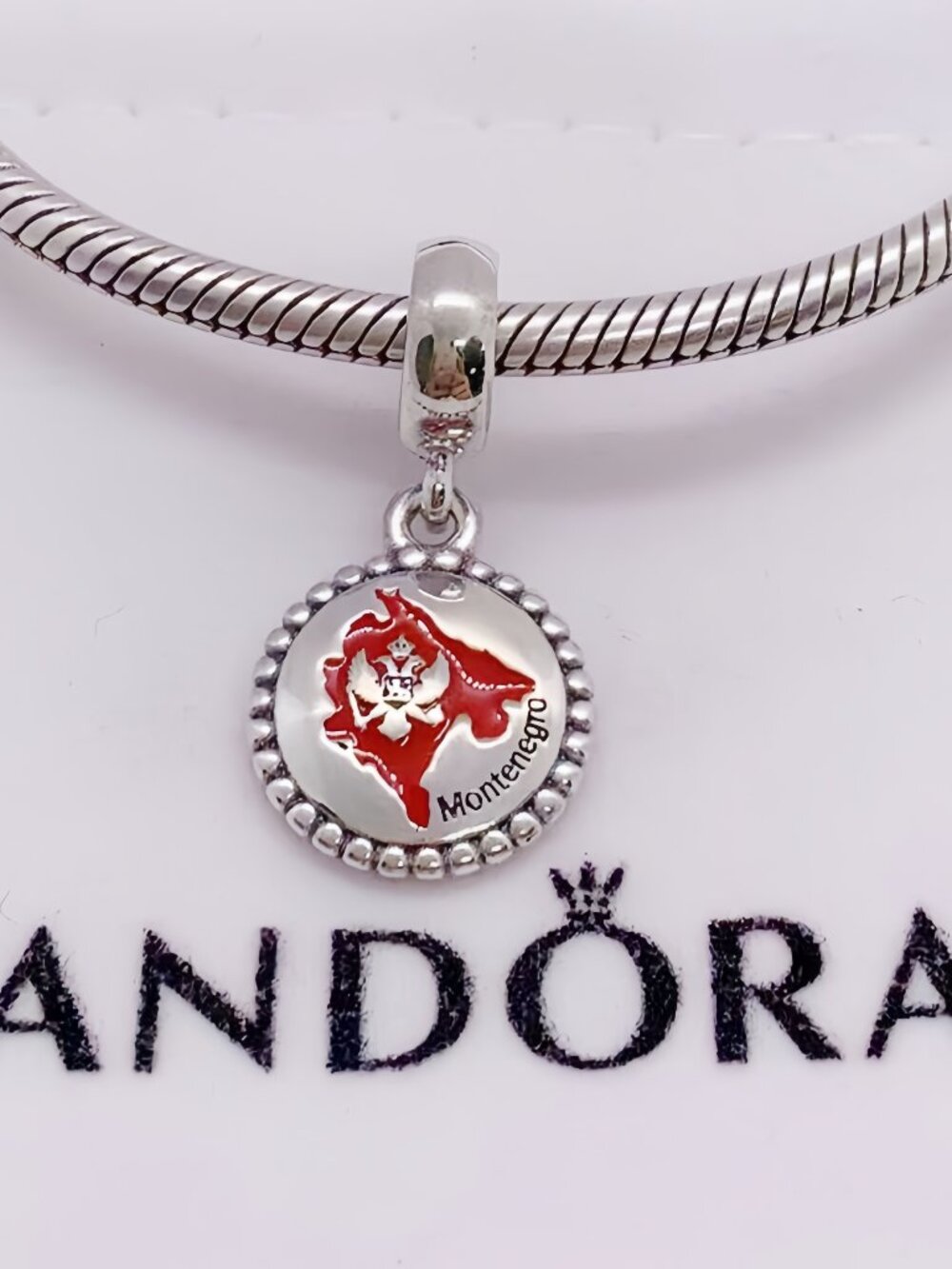 Pandora montenegro Map Exclusive Charm Pendant